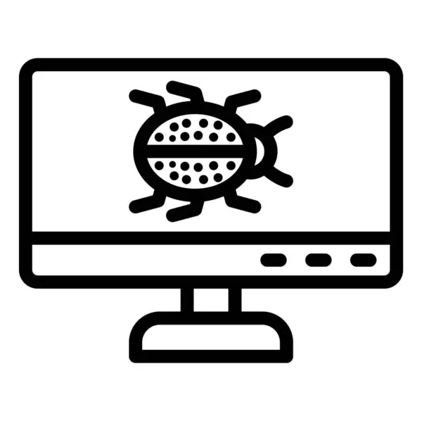Cyber Attack Vector Icon Design Ilustração — Vetor de Stock