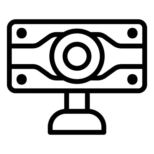 ウェブカメラベクターアイコンデザインイラスト — ストックベクタ