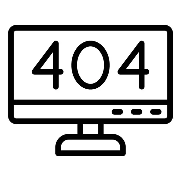404 Hata Vektörü Simgesi Tasarım Llüstrasyonu — Stok Vektör