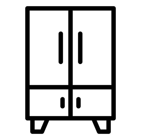 Cupboard Vector Icon Design Illustration — Stock Vector