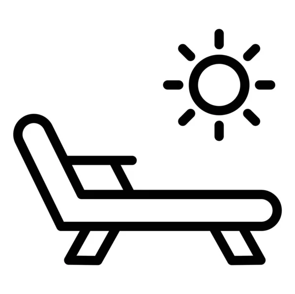 Krzesło Pokładowe Ikona Wektorowa Projekt Ilustracja — Wektor stockowy