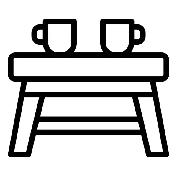 Ilustrasi Desain Ikon Tabel Vektor Tea - Stok Vektor