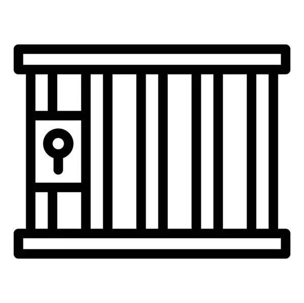 Ilustrace Návrhu Vektorové Ikony Vězení — Stockový vektor