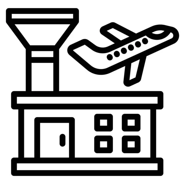 Airport Vector Icon Design Illustration — Stock Vector