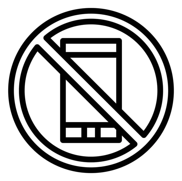 Kein Telefon Vector Icon Design Illustration — Stockvektor