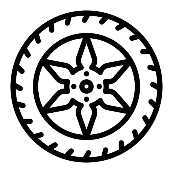 Wheel Vector Icon Design Illustration — Stock Vector