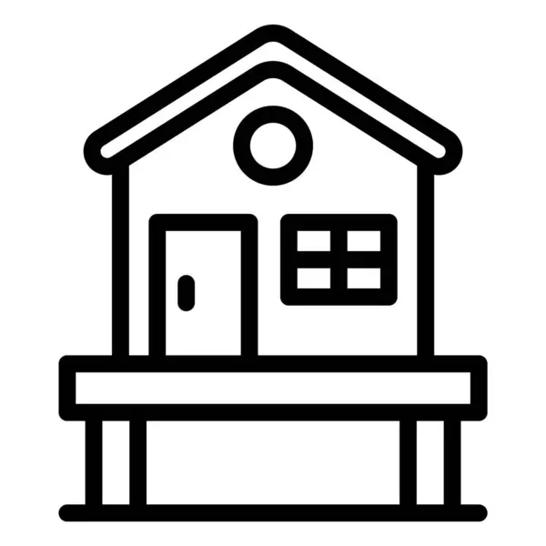 Cottage Vector Icon Design Illustration — Stock Vector