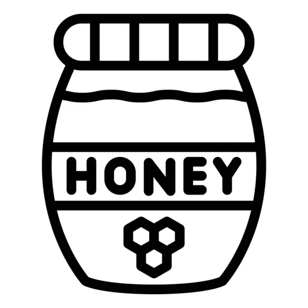 Дизайн Векторной Иконы Honey Jar — стоковый вектор