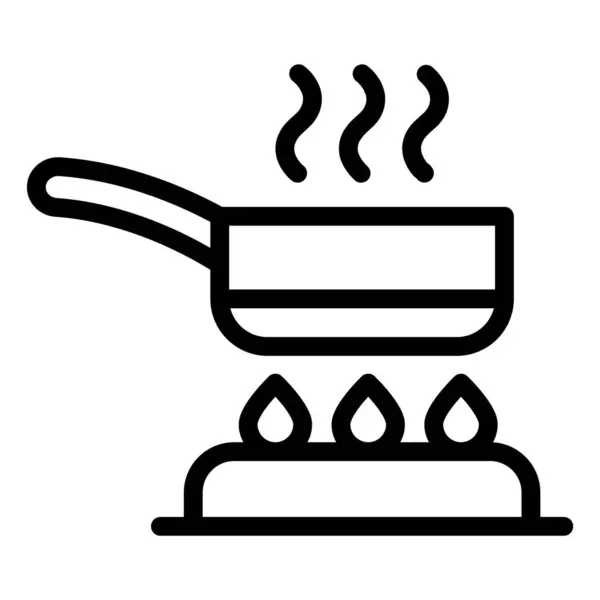 Frying Pan Vector Icon Design Illustration — Stock Vector