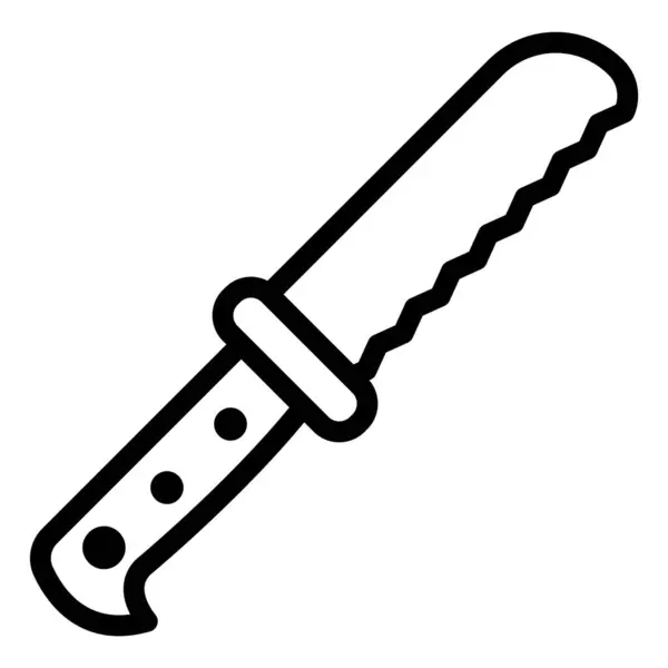 Bread Knife Vector Icono Diseño Ilustración — Vector de stock