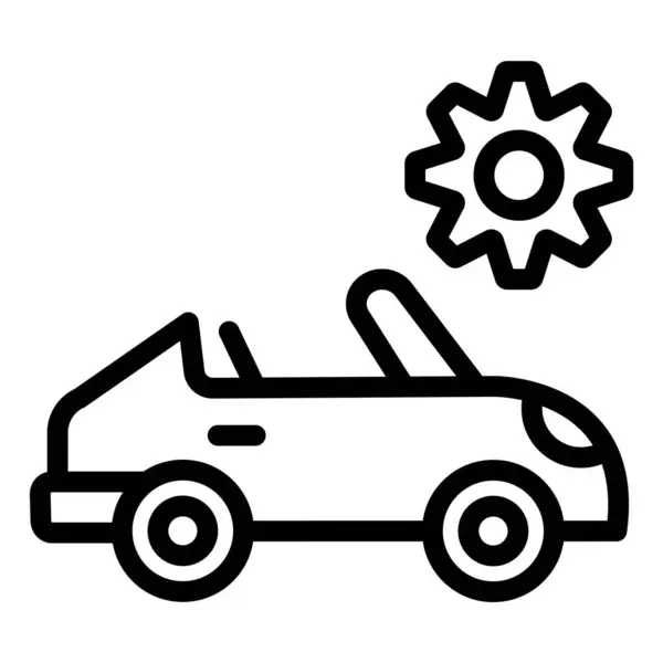 Ilustrasi Desain Ikon Vektor Layanan Mobil - Stok Vektor
