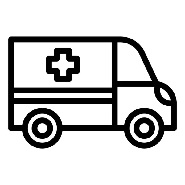 Ambulance Vector Icon Ontwerp Illustratie — Stockvector