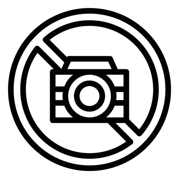 Keine Kamera Vector Icon Design Illustration — Stockvektor