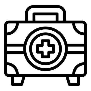 Tıbbi Kutu Vektörü Simge Tasarımı İllüstrasyonu