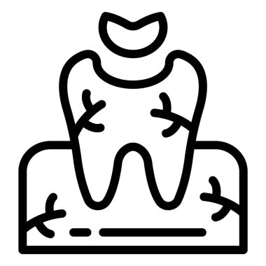 Diş Doldurma Vektörü Simgesi Tasarım İllüstrasyonu