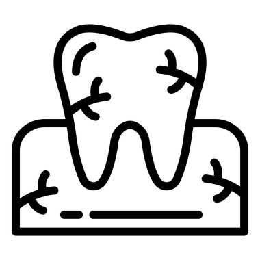 Diş Ağrısı Vektör Simgesi Tasarım İllüstrasyonu