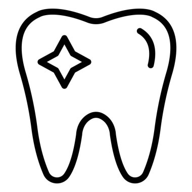 Diş Temizleme Vektörü Simgesi Tasarım İllüstrasyonu