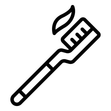 Diş fırçası Vektör Simgesi Tasarım İllüstrasyonu