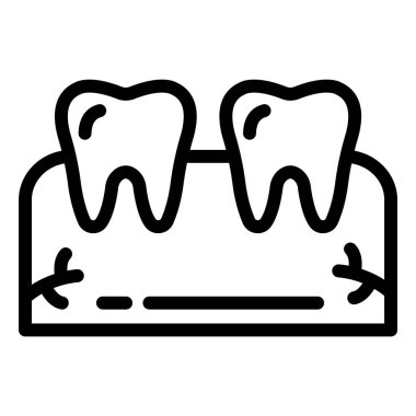 Diş Vektörü Simgesi Tasarımı Çizimi