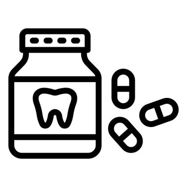İlaç Vektörü Simgesi Tasarım İllüstrasyonu