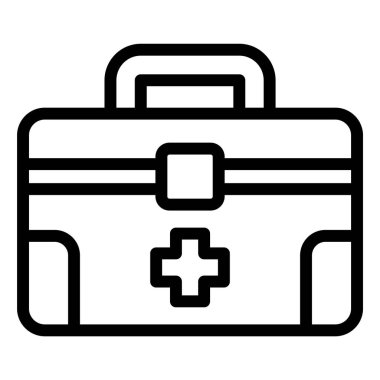 İlk Yardım Kiti Vektör Simgesi Tasarım İllüstrasyonu