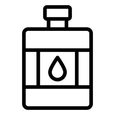 Kalça Şişesi Vektör Simgesi Tasarım İllüstrasyonu