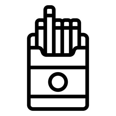 Sigara Vektörü Simgesi Tasarımı Çizimi