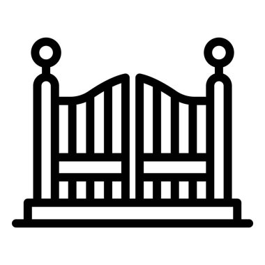 Kapı Vektörü Simgesi Tasarım İllüstrasyonu