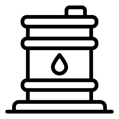 Namlu Vektörü Simgesi Tasarımı Çizimi