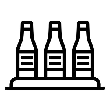 Şarap Rafı Vektör Simgesi Tasarım İllüstrasyonu