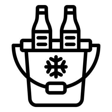 Buz Kovası Vektör Simgesi Tasarım Çizimi