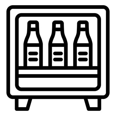 Minibar Vektör Simgesi Tasarım İllüstrasyonu
