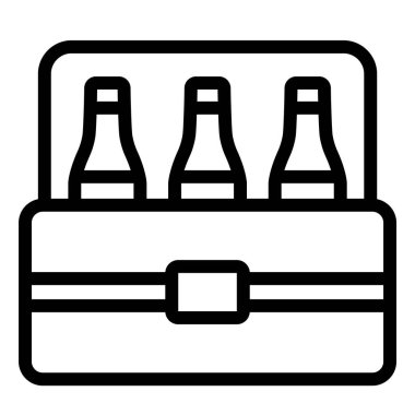 Bira Kutusu Vektör Simgesi Tasarım İllüstrasyonu