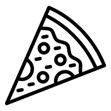 Pizza Dilimleyici Simgesi Tasarım İllüstrasyonu