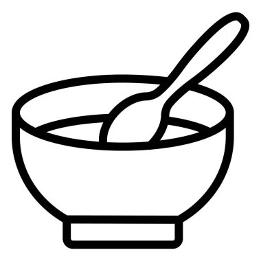 Çorba Vektörü Simgesi Tasarımı Çizimi