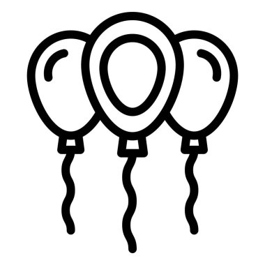 Balonlar Vektör Simgesi Tasarım İllüstrasyonu