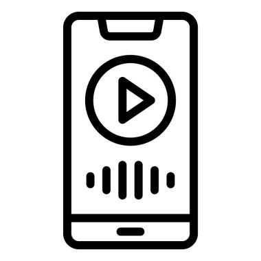 Müzik Uygulaması Vektör Simgesi Tasarım İllüstrasyonu