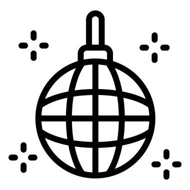 Disko Topu Vektör Simgesi Tasarım İllüstrasyonu