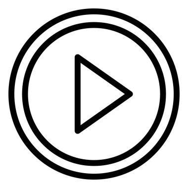 Oynatma düğmesi Vektör Simgesi Tasarım İllüstrasyonu