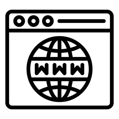 Web tarayıcı Vektör Simgesi Tasarım İllüstrasyonu