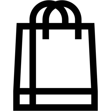 Alışveriş Torbası Vektör Simgesi Tasarımı İllüstrasyonu