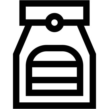 Teslimat Torbası Vektör Simgesi Tasarım İllüstrasyonu