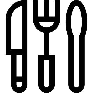 Çatal bıçak vektör simgesi tasarım çizimi