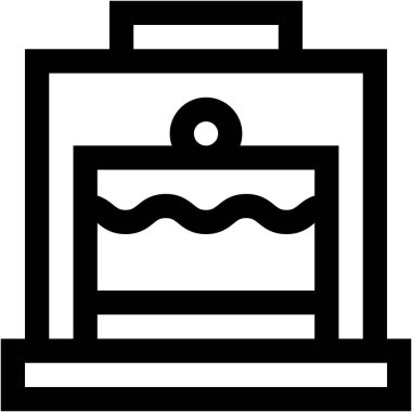 Pasta Kubbesi Vektör Simgesi Tasarım İllüstrasyonu