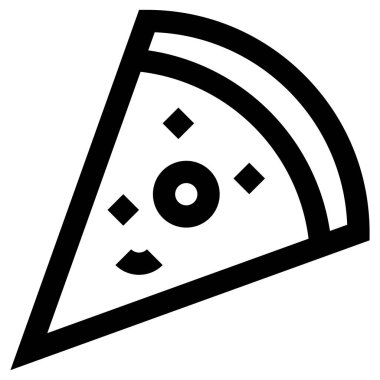 Pizza Vektörü Simgesi Tasarım İllüstrasyonu