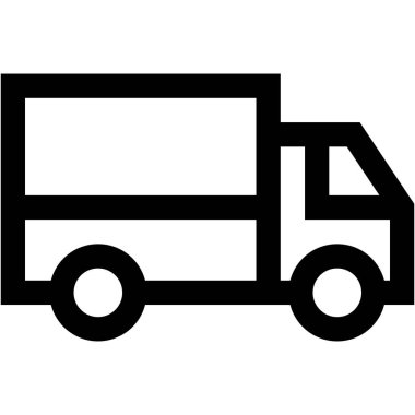 Teslimat Kamyonu Vektör Simgesi Tasarımı İllüstrasyonu