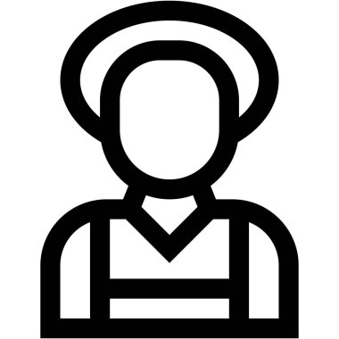 Hizmetçi Vektörü Simgesi Tasarım İllüstrasyonu