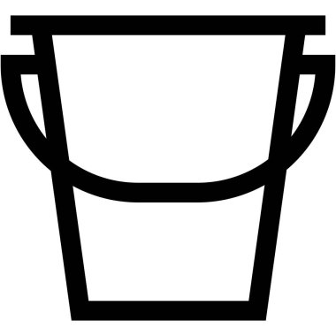 Bucket Vektör Simgesi Tasarım Çizimi