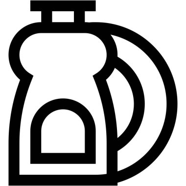 Tabak Yıkama Vektörü Simgesi Tasarım İllüstrasyonu