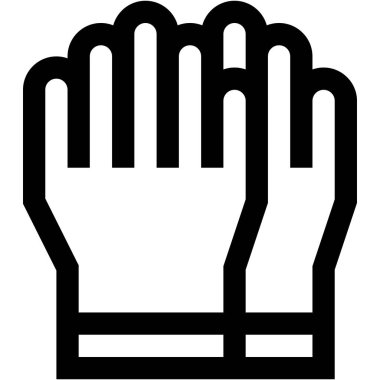 Lastik Eldiven Vektör Simgesi Tasarım İllüstrasyonu